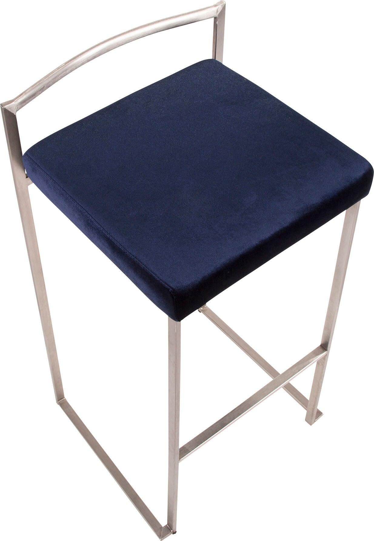 Lumisource Barstools - Fuji Stacker Barstool & Blue (Set of 2)