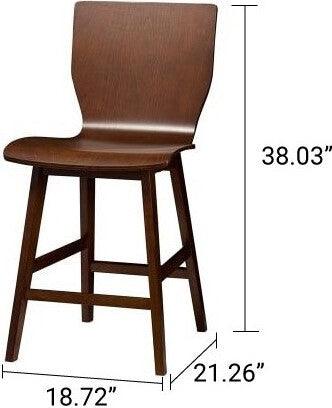 Wholesale Interiors Barstools - Elsa Counter Stool Dark Walnut (Set of 2)