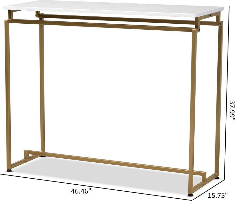 Wholesale Interiors Consoles - Renzo Console Table Brushed Gold