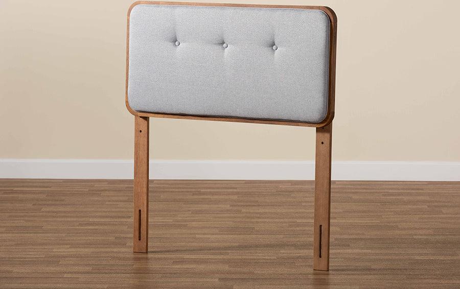 Wholesale Interiors Headboards - Palina Twin Headboard Light Gray & Walnut
