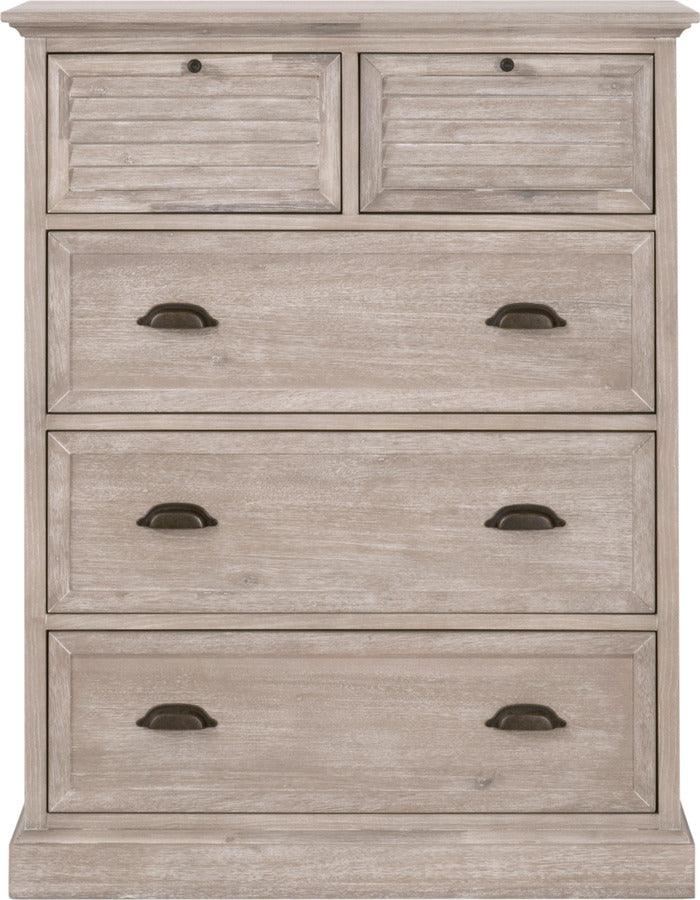 Essentials For Living Chest of Drawers - Eden 5-Drawer High Chest Natural Gray Acacia