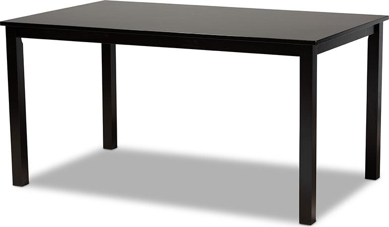 Wholesale Interiors Dining Sets - Lanier Grey Fabric Upholstered and Dark Brown Finished Wood 7-Piece Dining Set