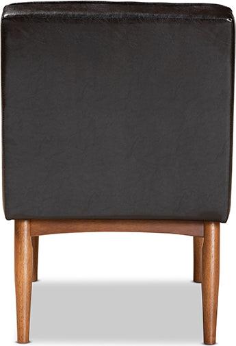 Wholesale Interiors Dining Chairs - Daymond Mid-Century Dining Chair Dark Brown & Walnut Brown