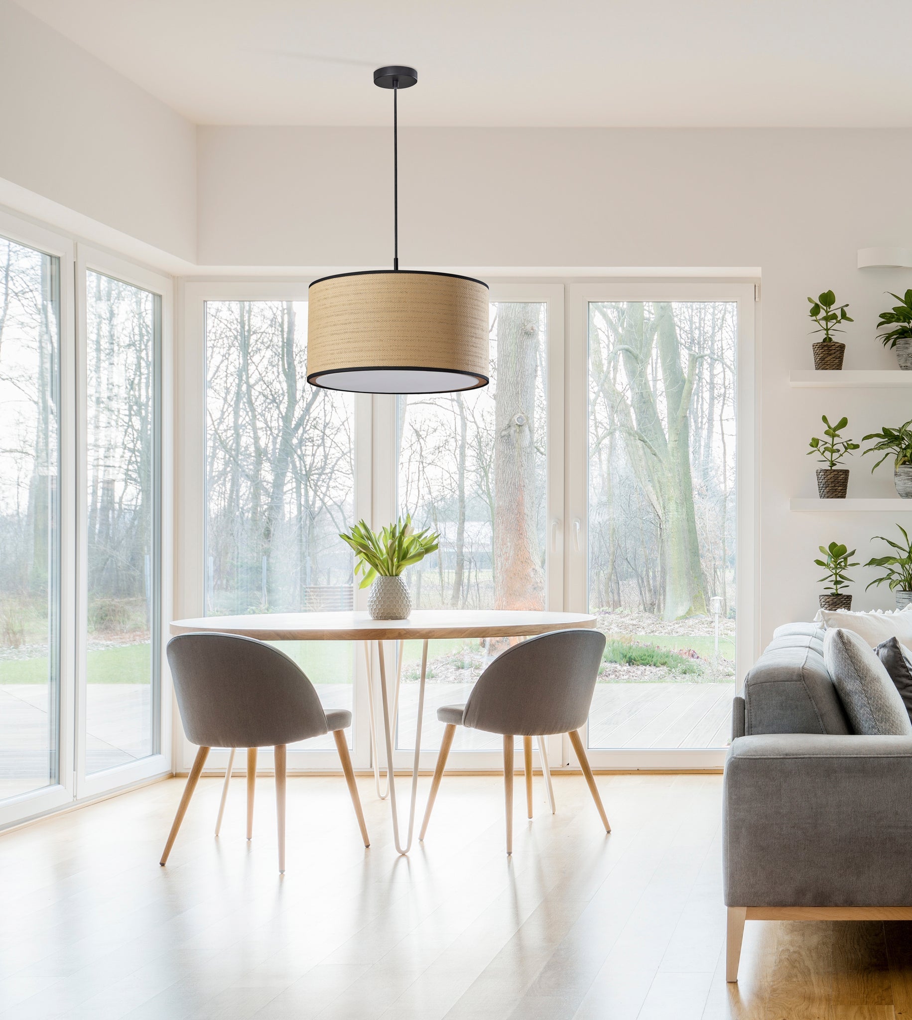 Adesso Ceiling Lamps - Harvest Large Pendant Black