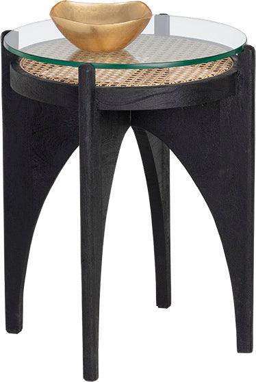 SUNPAN Side & End Tables - Adora End Table Black Glass