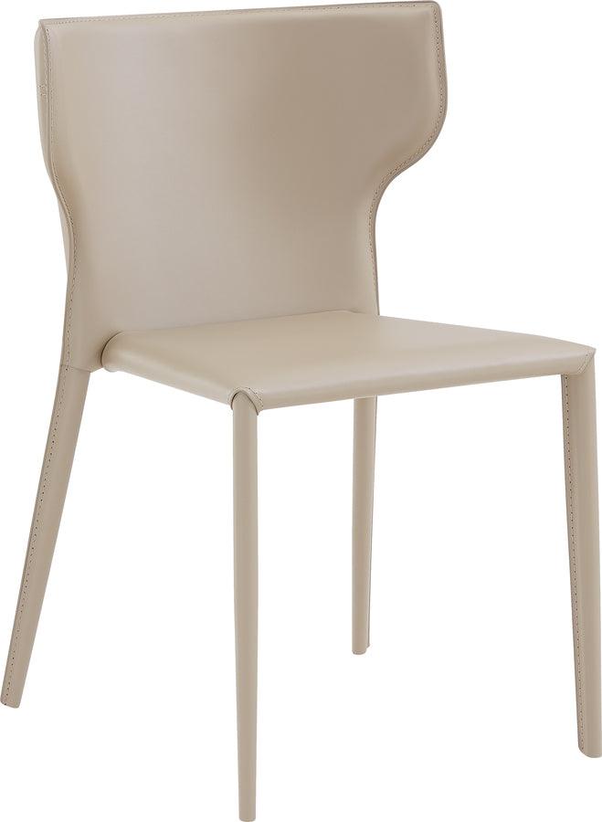 Euro Style Dining Chairs - Divinia Stacking Side Chair in Light Gray
