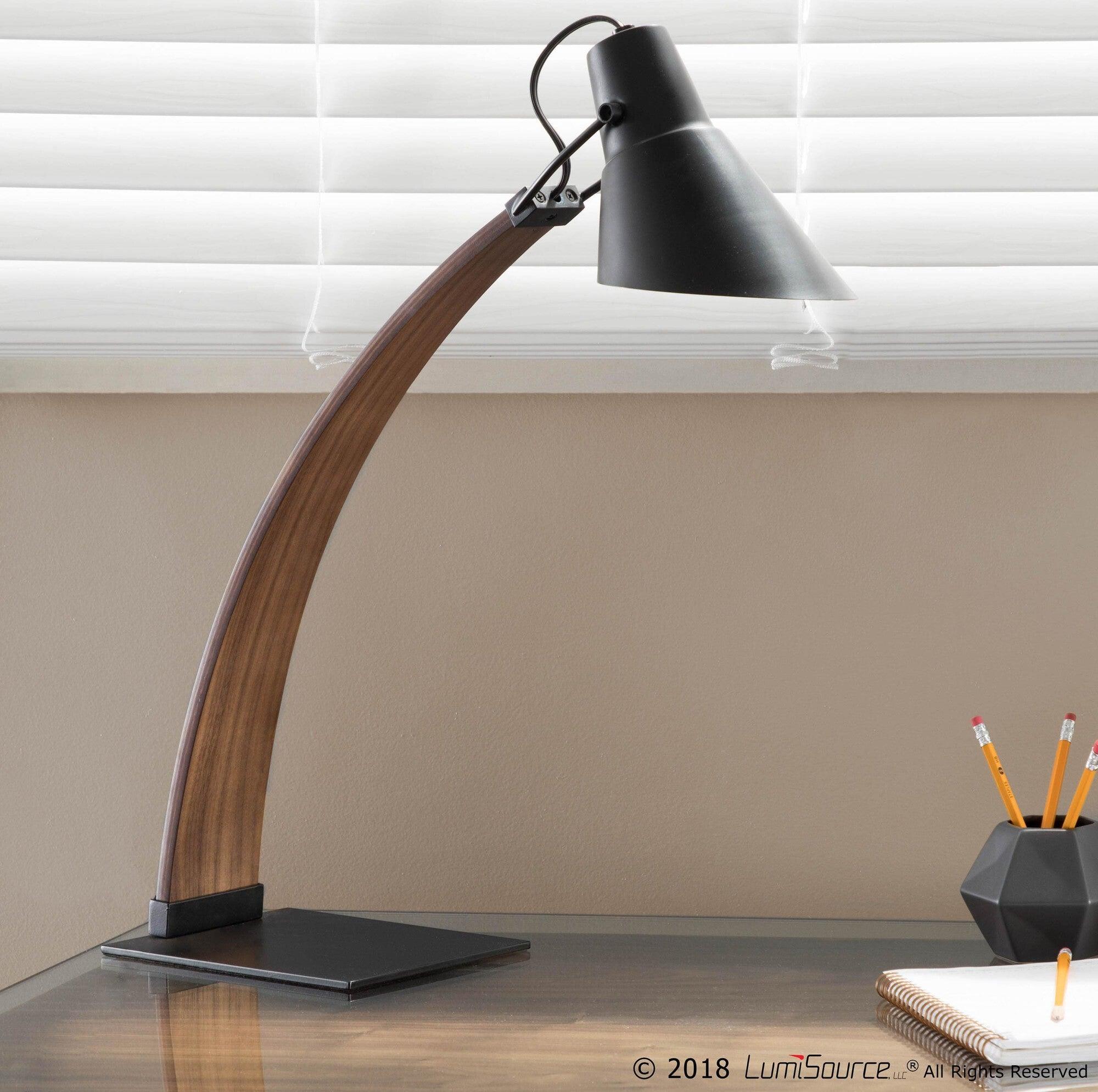 Lumisource Table Lamps - Noah Table Lamp Walnut & Black