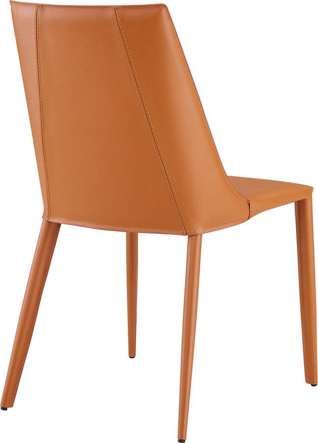 Euro Style Dining Chairs - Kalle Side Chair in Cognac