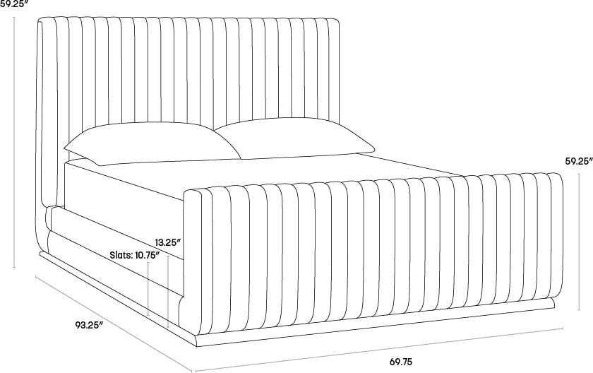 SUNPAN Beds - Hylan Bed - Queen - Hemingway Marble Gray