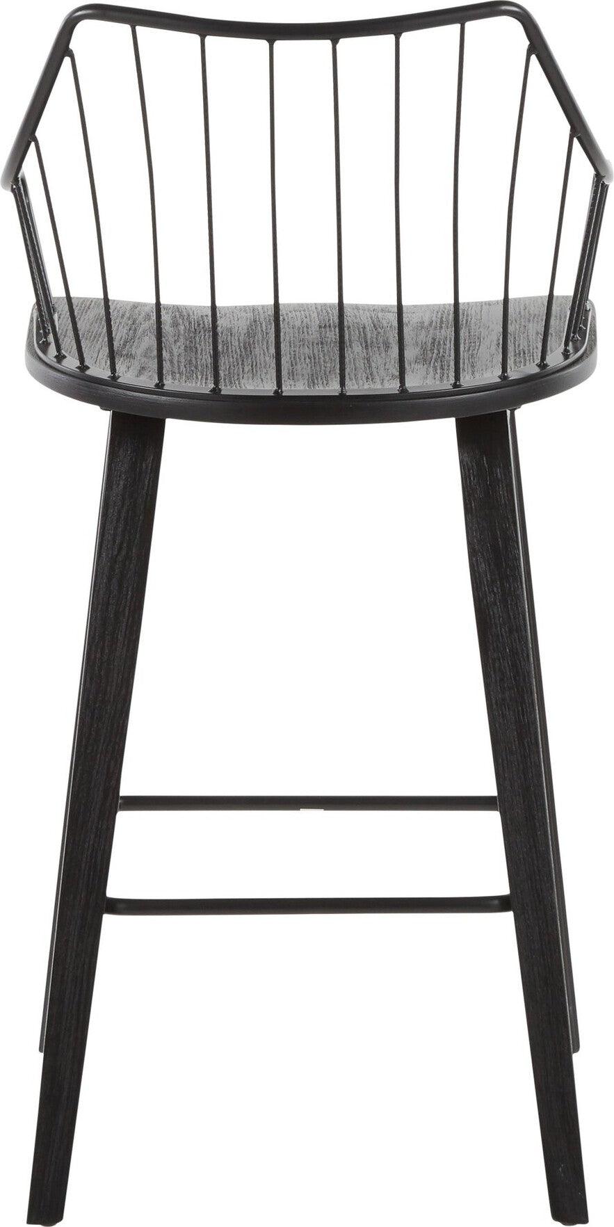 Lumisource Barstools - Winston Counter Stool Black & Black