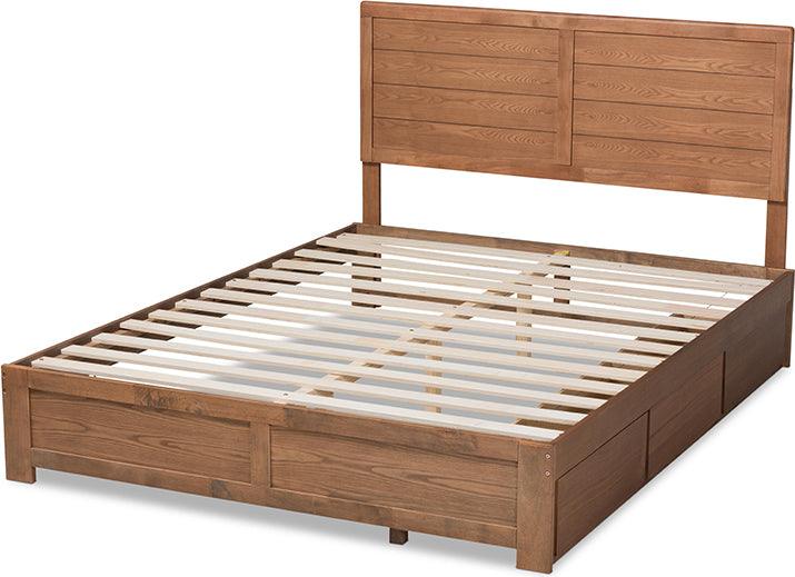 Wholesale Interiors Beds - Lisa Queen Storage Bed Ash walnut