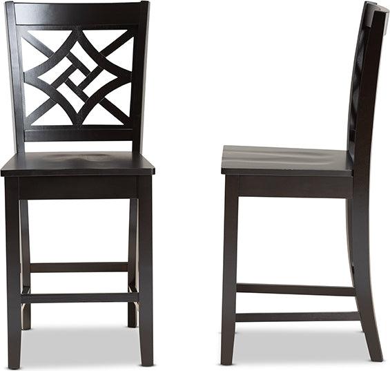 Wholesale Interiors Barstools - Nicolette Bar Stool Dark Brown (Set of 2)