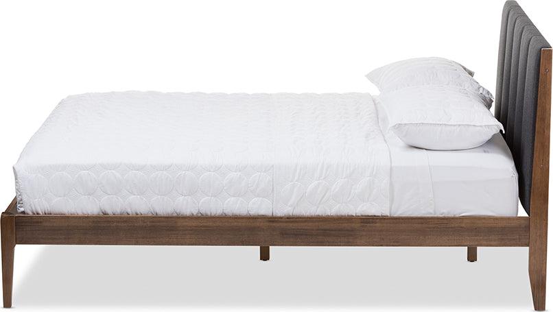 Wholesale Interiors Beds - Ember King Bed Gray/Walnut Brown