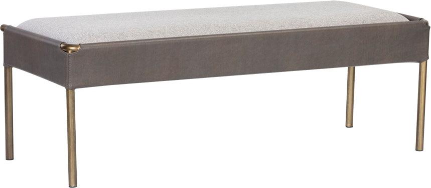 SUNPAN Benches - Bellevue Bench - Belfast Heather Grey / Bravo Ash