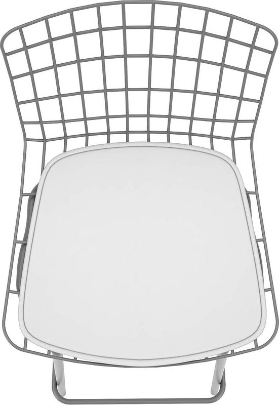 Manhattan Comfort Barstools - Madeline 41.73" Barstool, Set of 2 with Seat Cushion in Charcoal Grey and White