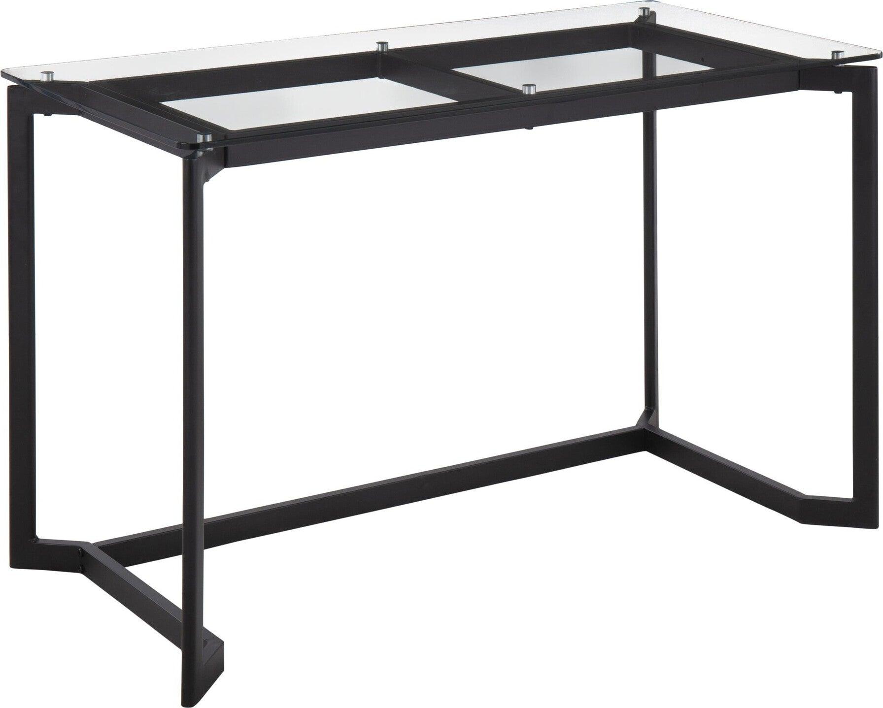 Lumisource Desks - Masters Office Desk Black & Clear