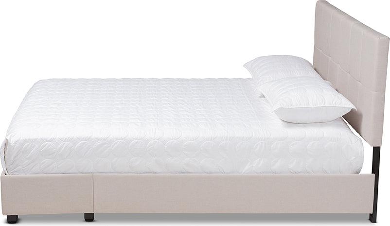 Wholesale Interiors Beds - Netti King Storage Bed Beige & Black