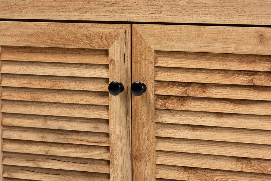 Wholesale Interiors Shoe Storage - Coolidge Oak Brown Finished Wood 1-Drawer Shoe Storage Cabinet