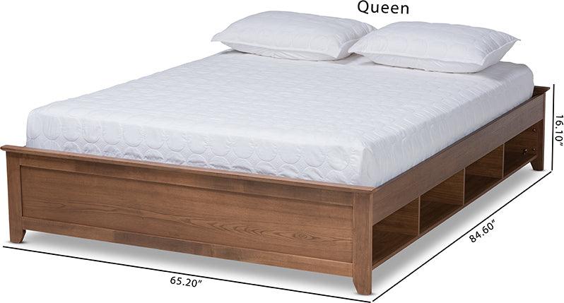 Wholesale Interiors Beds - Anders Queen Storage Bed Ash walnut