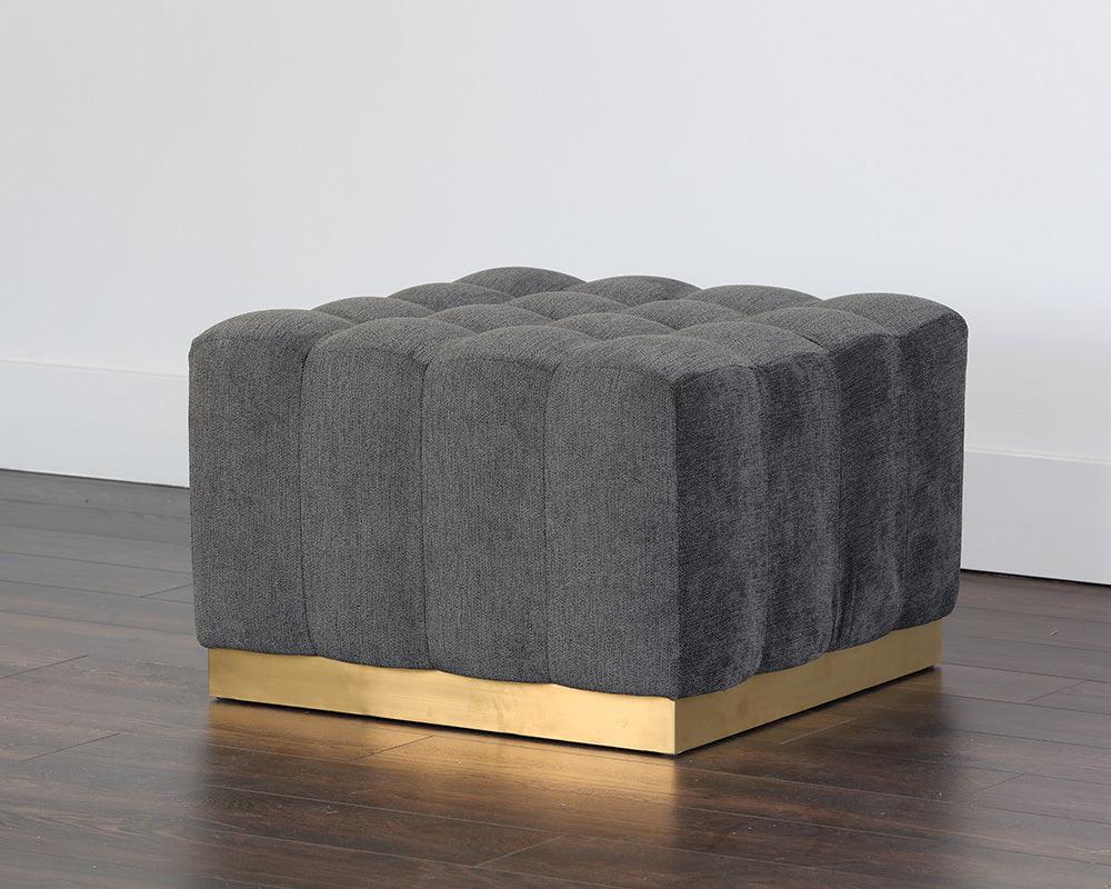 SUNPAN Ottomans & Stools - Amira Ottoman Polo Club Kohl Gray