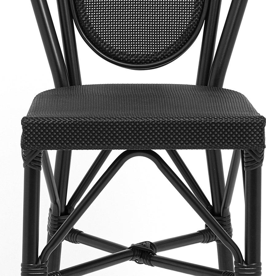 Euro Style Barstools - Erlend Bar Stool in Black Textylene Mesh with Black Frame