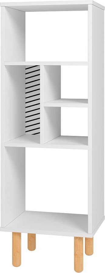 Manhattan Comfort Bookcases & Display Units - Essex 42.51 Bookcase in White and Zebra