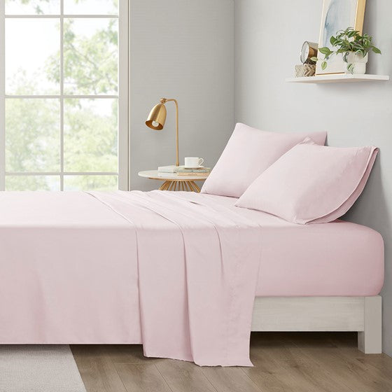 Olliix.com Sheets & Sheet Sets - All Season Soft Touch Sheet Set Blush Twin XL