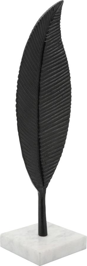 Sagebrook Home Decorative Objects - Metal 19" Leaf Table Deco Black