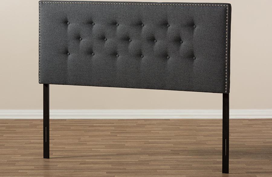 Wholesale Interiors Headboards - Windsor Queen Upholstered Headboard Dark Gray