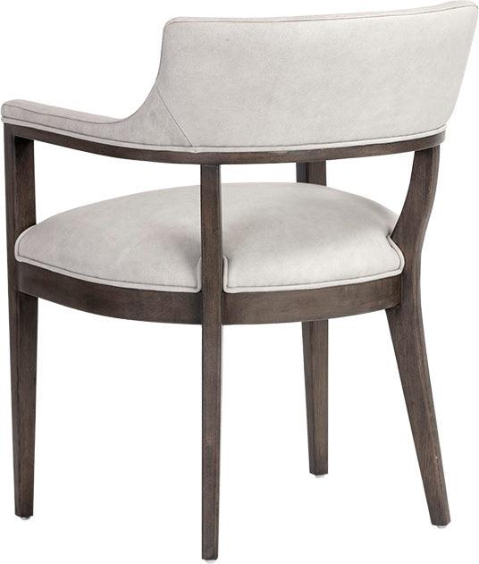 SUNPAN Dining Chairs - Brylea Dining Armchair - Saloon Light Grey Leather