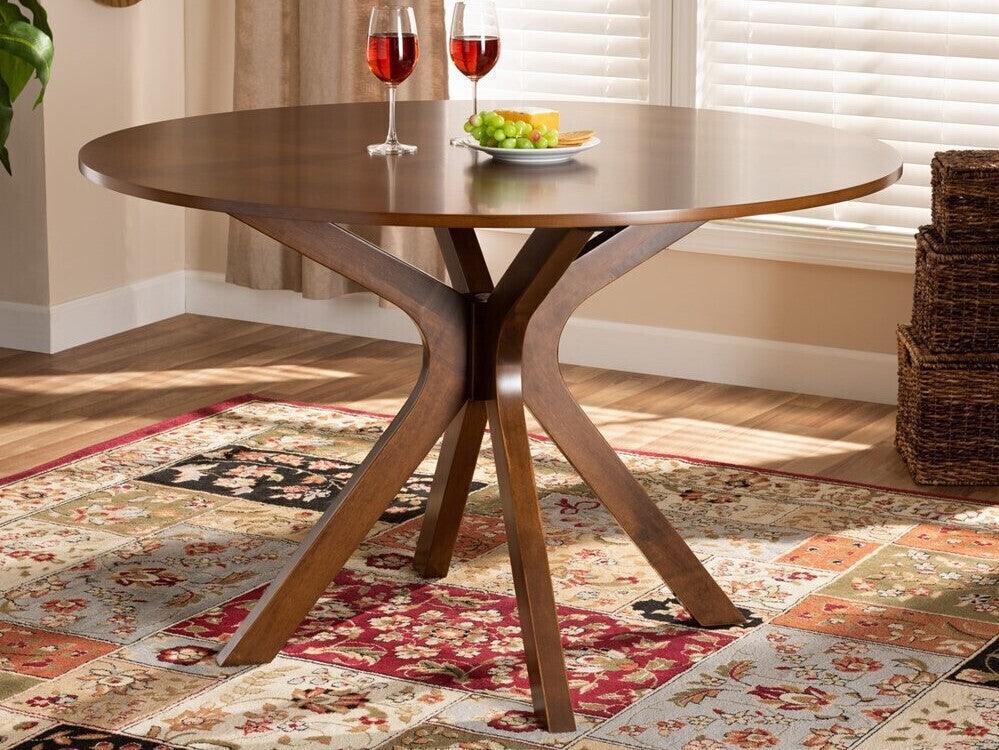 Wholesale Interiors Dining Tables - Kenji Round Dining Table Walnut & Brown