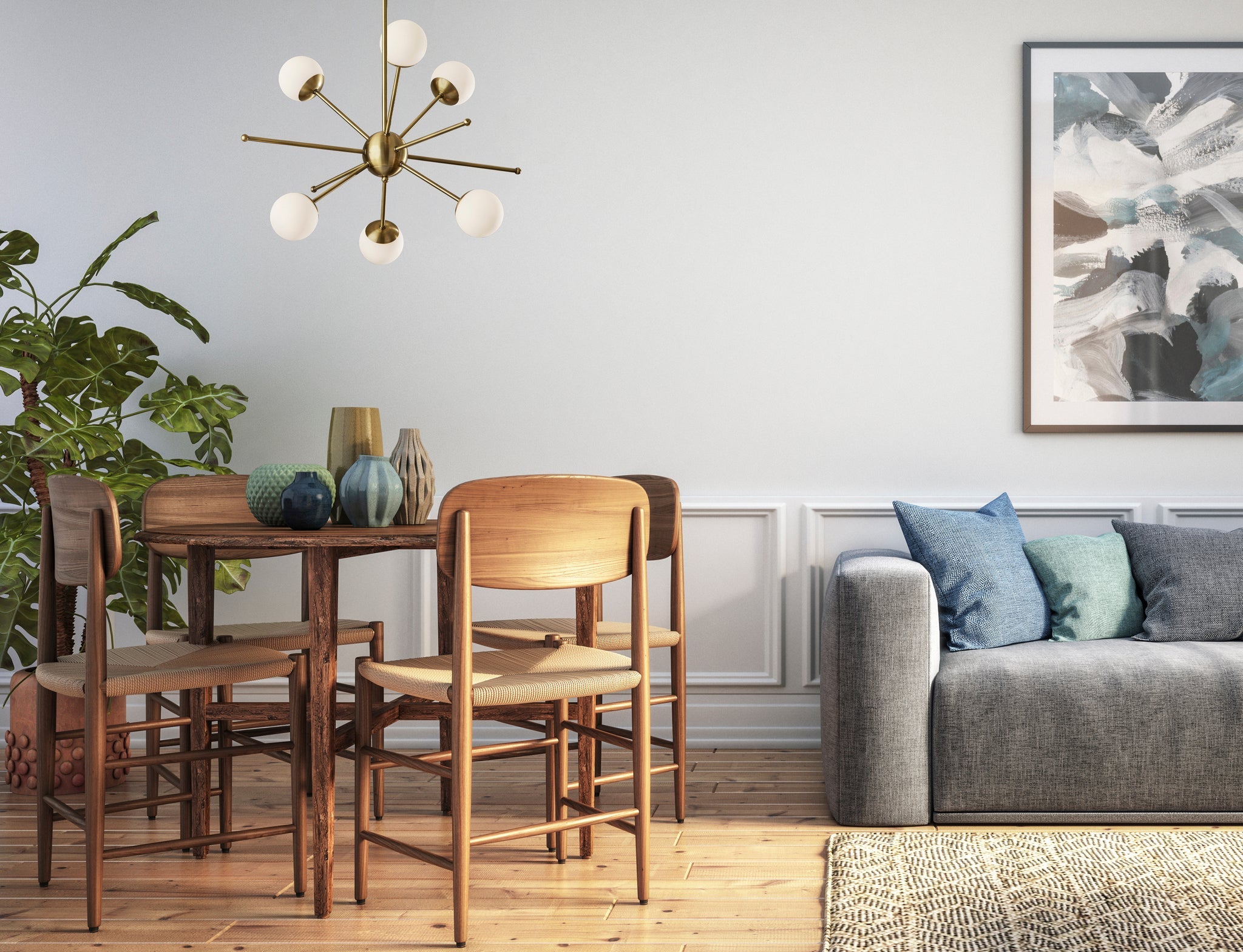 Adesso Ceiling Lamps - Doppler LED Pendant Antique Brass