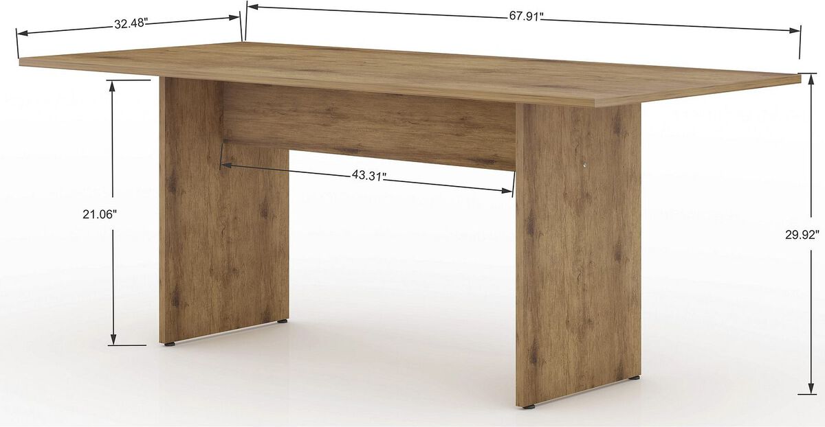 Manhattan Comfort Dining Sets - NoMad 67.91 Rustic Country Dining Set of 3 in Nature