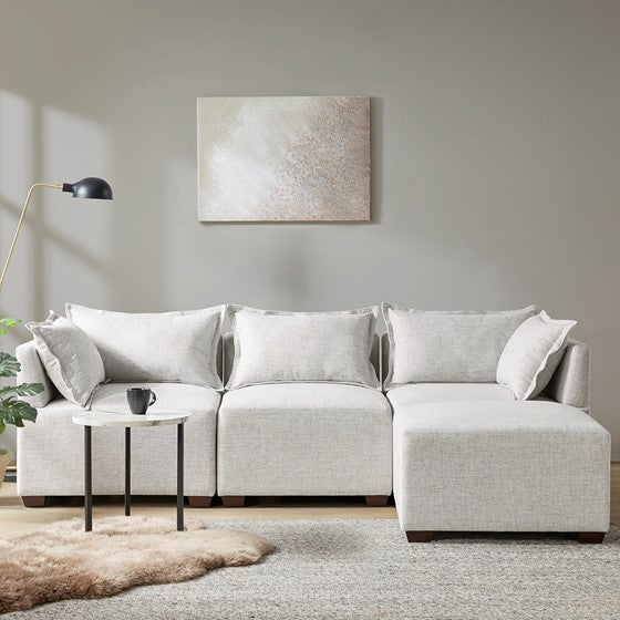 Olliix.com Sectional Sofas - Modular Corner Chair Ivory