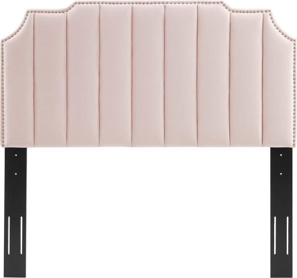Modway Beds - Colette Full Performance Velvet Platform Bed Pink
