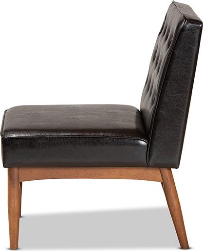 Wholesale Interiors Dining Chairs - Riordan Mid-Century Dining Chair Dark Brown & Walnut Brown