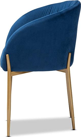 Wholesale Interiors Dining Chairs - Ballard Glamour Dining Chair Navy Blue & Gold