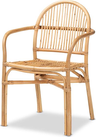 Wholesale Interiors Dining Chairs - Tugera Modern Bohemian Natural Brown Rattan Dining Chair