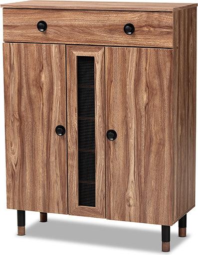 Wholesale Interiors Shoe Storage - Valina Modern and Contemporary 2-Door Wood Entryway Shoe Storage Cabinet with Drawer