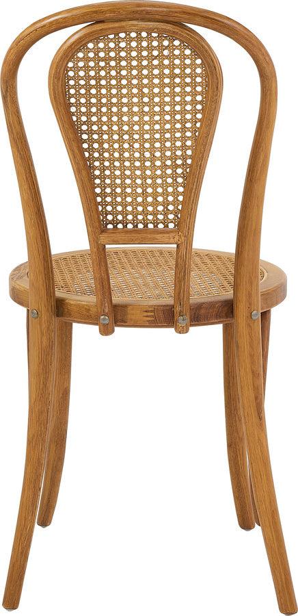 Euro Style Dining Chairs - Liva Side Chair in Walnut with Natural Seat and Back