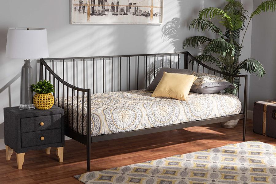 Wholesale Interiors Daybeds - Rupert Vintage Industrial Black Metal Daybed