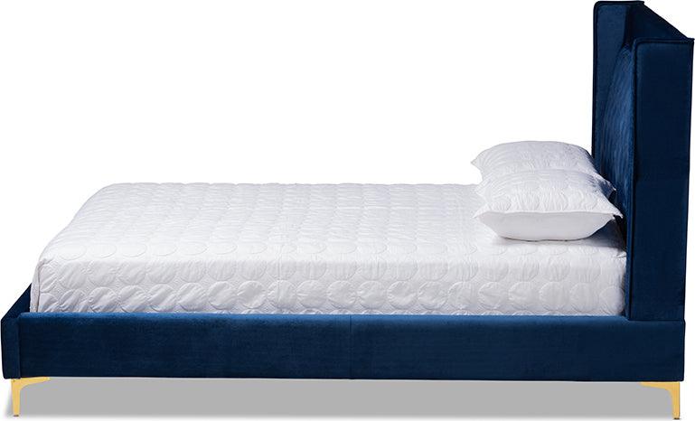 Wholesale Interiors Beds - Valery King Bed Navy