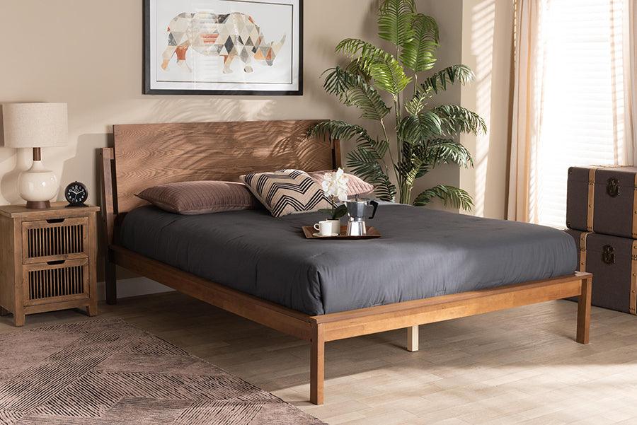 Wholesale Interiors Beds - Giuseppe Queen Bed Walnut Brown