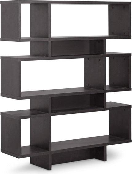 Wholesale Interiors Bookcases & Display Units - Cassidy 6-Level Dark Brown Modern Bookshelf