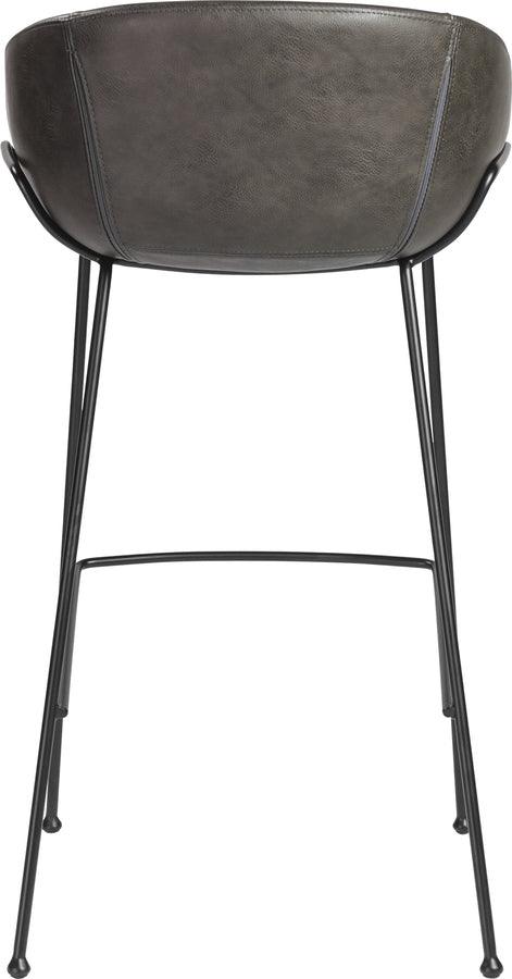 Euro Style Barstools - Zach-B Bar Stool with Dark Gray & Matte Black- Set of 2