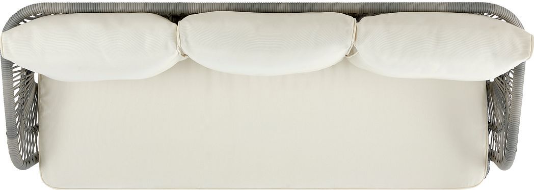 Manhattan Comfort Outdoor Conversation Sets - Riviera Patio 5- Person Conversation Set with Coffee Table with Cream Cushions