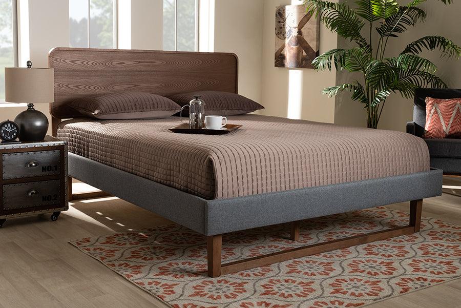 Wholesale Interiors Beds - Ayla King Bed Gray & Walnut