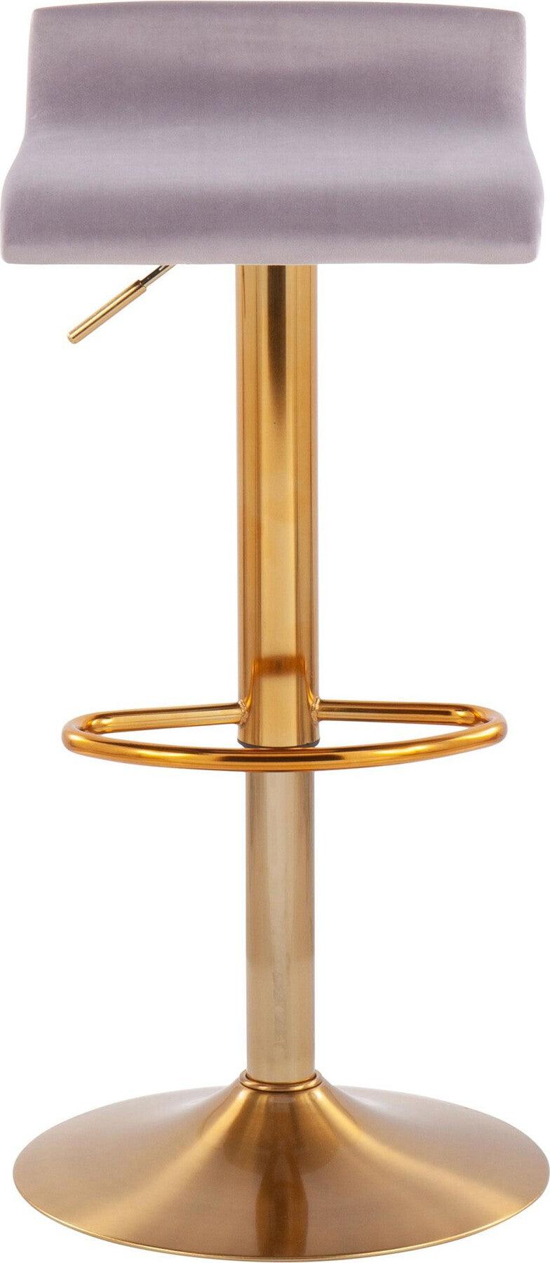 Lumisource Barstools - Ale Barstool Gold & Silver (Set of 2)