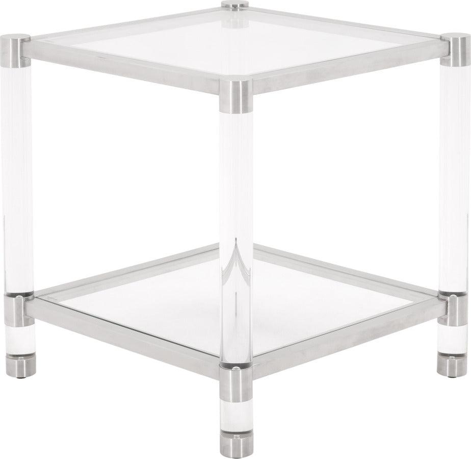 Essentials For Living Side & End Tables - Nouveau End Table Lucite & Clear Glass