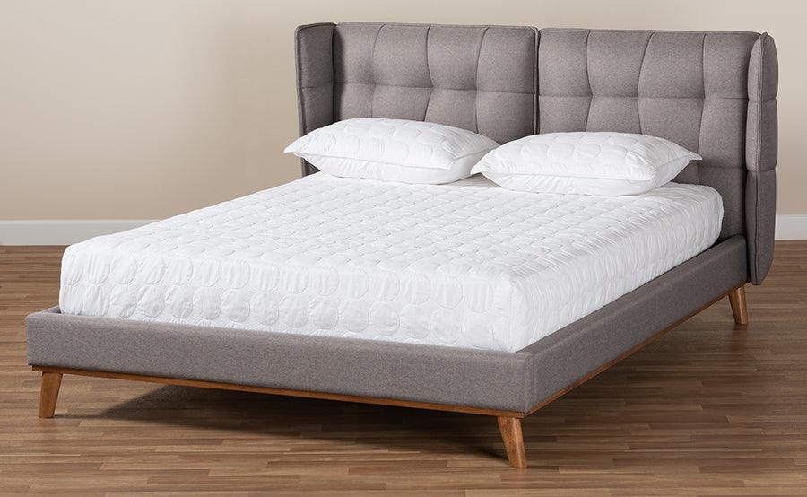 Wholesale Interiors Beds - Gretchen King Bed Gray & Walnut Brown